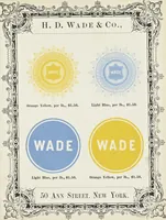 Picture 29 of 71 from Specimens of black and colored printing inks manufactured by H.D. Wade & Co., no. 50 Ann Street, New York (1870), leaf 74