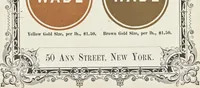 An illustration from Specimens of black and colored printing inks manufactured by H.D. Wade & Co., no. 50 Ann Street, New York (1870)