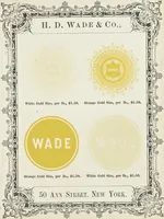 An illustration from Specimens of black and colored printing inks manufactured by H.D. Wade & Co., no. 50 Ann Street, New York (1870)