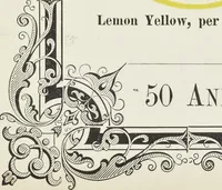 An illustration from Specimens of black and colored printing inks manufactured by H.D. Wade & Co., no. 50 Ann Street, New York (1870)