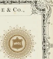 An illustration from Specimens of black and colored printing inks manufactured by H.D. Wade & Co., no. 50 Ann Street, New York (1870)
