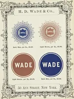 An illustration from Specimens of black and colored printing inks manufactured by H.D. Wade & Co., no. 50 Ann Street, New York (1870)