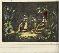 An illustration from Traité des peintures, applications et procédés employés sur bois, sur étoffes, sur papier : orné de 30 planches pour en faciliter le travail (1834)