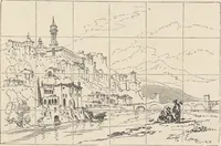 An illustration from The theory and practice of landscape painting in water-colours illustrated by a series of twenty-six drawings and diagrams in colours and numerous woodcuts (1885)