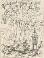 An illustration from The theory and practice of landscape painting in water-colours illustrated by a series of twenty-six drawings and diagrams in colours and numerous woodcuts (1885)