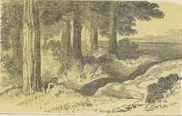 An illustration from The theory and practice of landscape painting in water-colours illustrated by a series of twenty-six drawings and diagrams in colours and numerous woodcuts (1885)