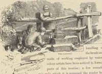 An illustration from The theory and practice of landscape painting in water-colours illustrated by a series of twenty-six drawings and diagrams in colours and numerous woodcuts (1885)