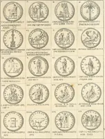 An illustration from Le cabinet de la Bibliotheque de Sainte Genevieve : divisé en deux parties : contenant les antiquitez de la réligion des chrétiens, des Egyptiens, & des Romains; des tombeaux, des poids & des médailles; de monnoyes, des pierres antiques gravées, & des mineraux ... (1692)