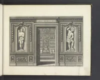 An illustration from Le Cabinet des Beaux Arts, ou, Recueil d'estampes gravés d'après les tableaux d'un plafond ou les beaux arts sont representées : avec explication de ces mêmes tableaux (1690)