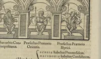 An illustration from Caesar Avgvstvs, sive, Historiae imperatorvm Caesarvmqve romanorvm ex antiqvis nvmismatibvs restitvtae liber secvndvs : acessit Caesaris Avgvsti vita et res gestae (1574)
