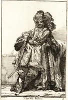 Picture 10 of 32 from Caravanne du sultan ala Mecque : mascarade turque donnée a Rome par Messieurs les pensionnaires de l'Academie de France et leurs amis au Carnaval de l'année 1748 : dediée à messire Iean Francois de Troy, ecuïer, conseiller sécrétaire du Roi, chevalier de l'Ordre de S. Michel, directeur de l'Academie roïale de France a Rome, ancien Recteur de celle de Paris, et ancien Prince de l'Academie de S. Luc de Rome &c ... (1749), leaf 24