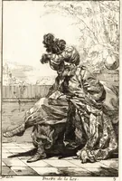 An illustration from Caravanne du sultan ala Mecque : mascarade turque donnée a Rome par Messieurs les pensionnaires de l'Academie de France et leurs amis au Carnaval de l'année 1748 : dediée à messire Iean Francois de Troy, ecuïer, conseiller sécrétaire du Roi, chevalier de l'Ordre de S. Michel, directeur de l'Academie roïale de France a Rome, ancien Recteur de celle de Paris, et ancien Prince de l'Academie de S. Luc de Rome &c ... (1749)