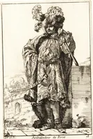 Picture 20 of 32 from Caravanne du sultan ala Mecque : mascarade turque donnée a Rome par Messieurs les pensionnaires de l'Academie de France et leurs amis au Carnaval de l'année 1748 : dediée à messire Iean Francois de Troy, ecuïer, conseiller sécrétaire du Roi, chevalier de l'Ordre de S. Michel, directeur de l'Academie roïale de France a Rome, ancien Recteur de celle de Paris, et ancien Prince de l'Academie de S. Luc de Rome &c ... (1749), leaf 44