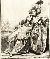 Picture 25 of 32 from Caravanne du sultan ala Mecque : mascarade turque donnée a Rome par Messieurs les pensionnaires de l'Academie de France et leurs amis au Carnaval de l'année 1748 : dediée à messire Iean Francois de Troy, ecuïer, conseiller sécrétaire du Roi, chevalier de l'Ordre de S. Michel, directeur de l'Academie roïale de France a Rome, ancien Recteur de celle de Paris, et ancien Prince de l'Academie de S. Luc de Rome &c ... (1749), leaf 54