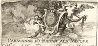 Picture 1 of 32 from Caravanne du sultan ala Mecque : mascarade turque donnée a Rome par Messieurs les pensionnaires de l'Academie de France et leurs amis au Carnaval de l'année 1748 : dediée à messire Iean Francois de Troy, ecuïer, conseiller sécrétaire du Roi, chevalier de l'Ordre de S. Michel, directeur de l'Academie roïale de France a Rome, ancien Recteur de celle de Paris, et ancien Prince de l'Academie de S. Luc de Rome &c ... (1749), leaf 6