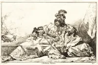 Picture 29 of 32 from Caravanne du sultan ala Mecque : mascarade turque donnée a Rome par Messieurs les pensionnaires de l'Academie de France et leurs amis au Carnaval de l'année 1748 : dediée à messire Iean Francois de Troy, ecuïer, conseiller sécrétaire du Roi, chevalier de l'Ordre de S. Michel, directeur de l'Academie roïale de France a Rome, ancien Recteur de celle de Paris, et ancien Prince de l'Academie de S. Luc de Rome &c ... (1749), leaf 62