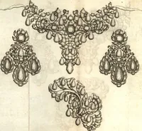An illustration from Catalogue raisonné des tableaux, diamans, bagues de toute espéce, bijoux & autres effets provenant de la succession de feu Monsieur Charles Godefroy, banquier & joüaillier (1748)