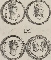 An illustration from I cesari in oro : raccolti nel Farnese museo, e pubblicati colle loro congrue interpretazioni (1694)