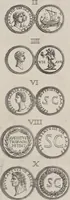 An illustration from I cesari in oro : raccolti nel Farnese museo, e pubblicati colle loro congrue interpretazioni (1694)