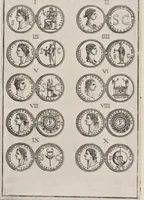 An illustration from I cesari in oro : raccolti nel Farnese museo, e pubblicati colle loro congrue interpretazioni (1694)