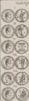 An illustration from I cesari in oro : raccolti nel Farnese museo, e pubblicati colle loro congrue interpretazioni (1694)