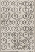An illustration from I cesari in oro : raccolti nel Farnese museo, e pubblicati colle loro congrue interpretazioni (1694)