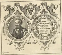 An illustration from I cesari in oro : raccolti nel Farnese museo, e pubblicati colle loro congrue interpretazioni (1694)