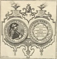 An illustration from I cesari in oro : raccolti nel Farnese museo, e pubblicati colle loro congrue interpretazioni (1694)