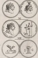An illustration from I cesari in oro : raccolti nel Farnese museo, e pubblicati colle loro congrue interpretazioni (1694)