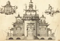 Picture 2 of 98 from Chinese architecture, civil and ornamental. Being a large collection of the most elegant and useful designs of plans and elevations, &c. from the imperial retreat to the smallest ornamental building in China. Likewise their marine subjects. The whole to adorn gardens, parks, forests, woods, canals, &c. .. (1759), leaf 10