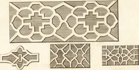 Picture 77 of 98 from Chinese architecture, civil and ornamental. Being a large collection of the most elegant and useful designs of plans and elevations, &c. from the imperial retreat to the smallest ornamental building in China. Likewise their marine subjects. The whole to adorn gardens, parks, forests, woods, canals, &c. .. (1759), leaf 124