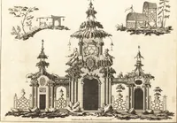 Picture 6 of 98 from Chinese architecture, civil and ornamental. Being a large collection of the most elegant and useful designs of plans and elevations, &c. from the imperial retreat to the smallest ornamental building in China. Likewise their marine subjects. The whole to adorn gardens, parks, forests, woods, canals, &c. .. (1759), leaf 18
