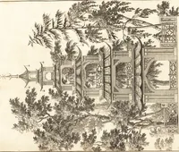 Picture 13 of 98 from Chinese architecture, civil and ornamental. Being a large collection of the most elegant and useful designs of plans and elevations, &c. from the imperial retreat to the smallest ornamental building in China. Likewise their marine subjects. The whole to adorn gardens, parks, forests, woods, canals, &c. .. (1759), leaf 30