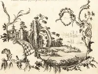 Picture 24 of 98 from Chinese architecture, civil and ornamental. Being a large collection of the most elegant and useful designs of plans and elevations, &c. from the imperial retreat to the smallest ornamental building in China. Likewise their marine subjects. The whole to adorn gardens, parks, forests, woods, canals, &c. .. (1759), leaf 52