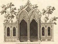 Picture 51 of 98 from Chinese architecture, civil and ornamental. Being a large collection of the most elegant and useful designs of plans and elevations, &c. from the imperial retreat to the smallest ornamental building in China. Likewise their marine subjects. The whole to adorn gardens, parks, forests, woods, canals, &c. .. (1759), leaf 88