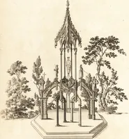 Picture 53 of 98 from Chinese architecture, civil and ornamental. Being a large collection of the most elegant and useful designs of plans and elevations, &c. from the imperial retreat to the smallest ornamental building in China. Likewise their marine subjects. The whole to adorn gardens, parks, forests, woods, canals, &c. .. (1759), leaf 92