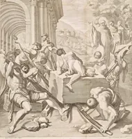 An illustration from Il claustro di S. Michele in Bosco di Bologna : dipinto dal famoso Lodovico Carracci, e da altri eccellenti maestri uscita dalla sua scola (1694)