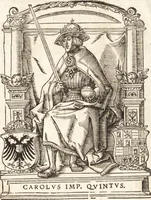 An illustration from Concilia omnia, tam generalia quam particularia : ab apostolorum temporibus in hunc vsque diem a sanctissimis patribus celebrata, & quorum acta literis mandata, ex vetustissimis diuersa[rum] regionu[m] bibliothecis haberi potuere, his duobus tomis continentur : tomvs primvs ea recenset concilia, quae a beato Petro apostolo vsq[ue] ad Iohanne[m] huius nominis papam secundu[m] seruata inuenimus : quo[rum] ordinem & nomina si quis accuratius desideret, versa pagina indicabit (1538)