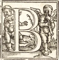 An illustration from Concilia omnia, tam generalia quam particularia : ab apostolorum temporibus in hunc vsque diem a sanctissimis patribus celebrata, & quorum acta literis mandata, ex vetustissimis diuersa[rum] regionu[m] bibliothecis haberi potuere, his duobus tomis continentur : tomvs primvs ea recenset concilia, quae a beato Petro apostolo vsq[ue] ad Iohanne[m] huius nominis papam secundu[m] seruata inuenimus : quo[rum] ordinem & nomina si quis accuratius desideret, versa pagina indicabit (1538)