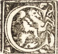 An illustration from Concilia omnia, tam generalia quam particularia : ab apostolorum temporibus in hunc vsque diem a sanctissimis patribus celebrata, & quorum acta literis mandata, ex vetustissimis diuersa[rum] regionu[m] bibliothecis haberi potuere, his duobus tomis continentur : tomvs primvs ea recenset concilia, quae a beato Petro apostolo vsq[ue] ad Iohanne[m] huius nominis papam secundu[m] seruata inuenimus : quo[rum] ordinem & nomina si quis accuratius desideret, versa pagina indicabit (1538)