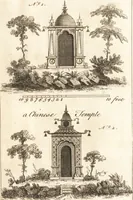 An illustration from The country gentleman's pocket companion, and builder's assistant, for rural decorative architecture : containing, thirty-two new designs, plans and elevations of alcoves, floats, temples, summer-houses, lodges, huts, grotto's, &c. in the Augustine, Gothick and Chinese taste, with proper directions annexed : also the exact estimate of their several amounts, which are from twenty-five to one hundred pounds, and most of them portable : correctly engraved on twenty-five copper plates (1753)