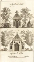 Picture 4 of 31 from The country gentleman's pocket companion, and builder's assistant, for rural decorative architecture : containing, thirty-two new designs, plans and elevations of alcoves, floats, temples, summer-houses, lodges, huts, grotto's, &c. in the Augustine, Gothick and Chinese taste, with proper directions annexed : also the exact estimate of their several amounts, which are from twenty-five to one hundred pounds, and most of them portable : correctly engraved on twenty-five copper plates (1753), leaf 24