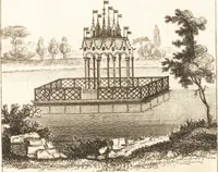 Picture 29 of 31 from The country gentleman's pocket companion, and builder's assistant, for rural decorative architecture : containing, thirty-two new designs, plans and elevations of alcoves, floats, temples, summer-houses, lodges, huts, grotto's, &c. in the Augustine, Gothick and Chinese taste, with proper directions annexed : also the exact estimate of their several amounts, which are from twenty-five to one hundred pounds, and most of them portable : correctly engraved on twenty-five copper plates (1753), leaf 62
