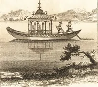 An illustration from The country gentleman's pocket companion, and builder's assistant, for rural decorative architecture : containing, thirty-two new designs, plans and elevations of alcoves, floats, temples, summer-houses, lodges, huts, grotto's, &c. in the Augustine, Gothick and Chinese taste, with proper directions annexed : also the exact estimate of their several amounts, which are from twenty-five to one hundred pounds, and most of them portable : correctly engraved on twenty-five copper plates (1753)