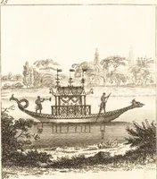 An illustration from The country gentleman's pocket companion, and builder's assistant, for rural decorative architecture : containing, thirty-two new designs, plans and elevations of alcoves, floats, temples, summer-houses, lodges, huts, grotto's, &c. in the Augustine, Gothick and Chinese taste, with proper directions annexed : also the exact estimate of their several amounts, which are from twenty-five to one hundred pounds, and most of them portable : correctly engraved on twenty-five copper plates (1753)