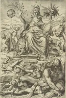 An illustration from Cremona fedelissima citta et nobilissima colonia de Romani : rappresentata in disegno col svo contado et illvstrata d'vna breve historia delle cose piv notabili appartenenti ad essa et de i ritratti natvrali de dvchi et dvchesse di Milano e compendio delle lor vite (1585)