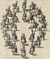 An illustration from De militia equestri antiqua et noua ad regem Philippum IV libri quinque (1630)