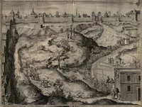 An illustration from El devoto peregrino y viage de Tierra Santa (1664)