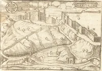 An illustration from El devoto peregrino y viage de Tierra Santa (1664)