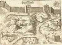 An illustration from El devoto peregrino y viage de Tierra Santa (1664)